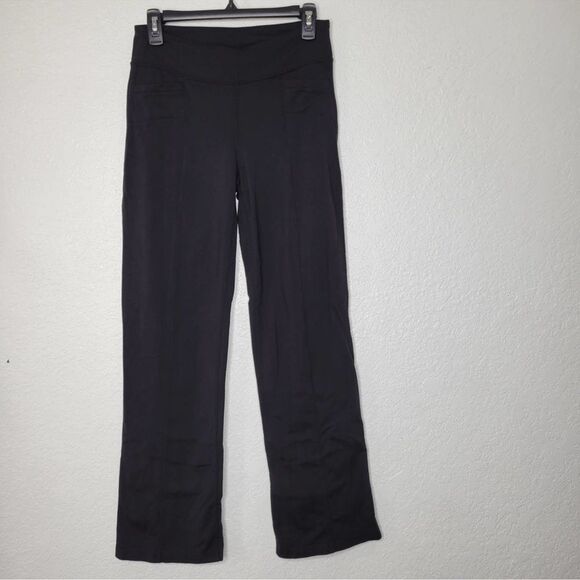 Athleta Solid Black Tech Stretch Metro Classic Yoga w/ Pockets Pants SP - Picture 3 of 6